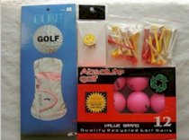 12 Precept Pink Golf Balls, AAAAA, Pair Golf Gloves, Ball Marker and Tee's