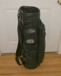 Belding Original Bushwhacker Cart Golf Bag in Black Leather