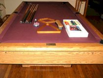 AMF Playmaster savannah 8' billiards/pool table/cues/balls/rack/accessories