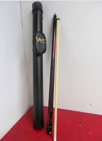 Viper Pro Series 2-Piece 58" Pool Cue Stick Q Vault Hard Leather Case