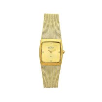 Skagen Women's 380XSGGG1 Denmark Goldtone Mesh Gold Dial Watch