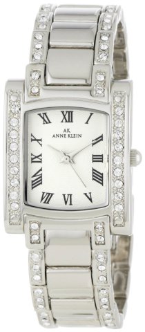 Đồng hồ AK Anne Klein Women's 10-7127SVSV Swarovski Crystal Accented Silver-Tone Watch