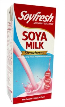 Sữa đậu nành hương dâu bổ sung canxi 1L - Soyfresh