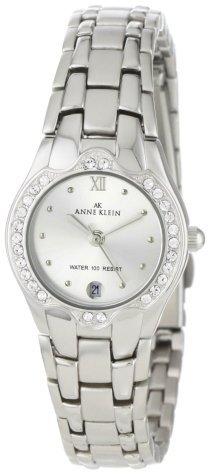 Đồng hồ AK Anne Klein Women's 10-6927SVSV Swarovski Crystal Accented Silver-Tone Watch