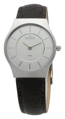 Skagen Women's SK233SSL1 SteelSilver DialWatch w/Brownband