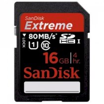 SanDisk Extreme SDHC 80MB/s 16GB (Class 10)