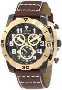 Akribos XXIV Men's AKR430YG Gold Swiss Quartz Chronograph Watch