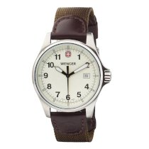 Wenger Men's 72783 TerraGraph Cream Dial Olive Nylon Strap Watch