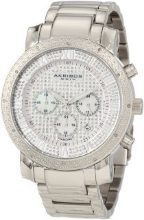 Akribos XXIV Men's AKR439SS2 Dazzling Diamond Chronograph Watch