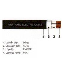Dây cáp điện Phú Thắng 4 lõi không có giáp bảo vệ 0.6/1 kV (Cu/XLPE/PVC-4) 4x10