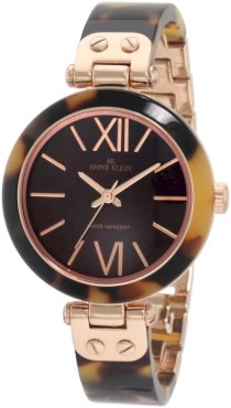 Đồng hồ AK Anne Klein Women's 10/9652RGTO Tortoise Resin Bangle Rosegold-Tone Watch