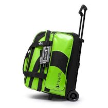 Pyramid Path Double Roller Bowling Bag - Black/Lime Green 