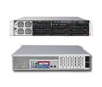 Server Supermicro SuperServer 8026B-TRF 2U Rackmount Server Barebone Quad LGA 1567 Intel 7500 DDR3 1600/1333/1066/800