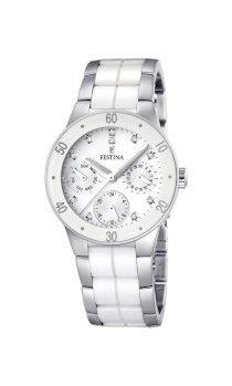 Festina Women's F16530/3 White Ceramic Quartz Watch with White Dial