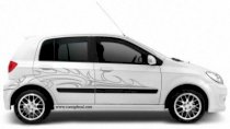 Dán decal xe Hyundai Getz Fire Silver