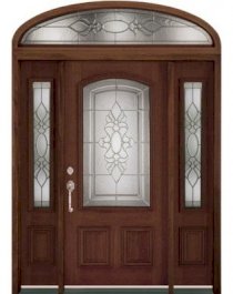 Cửa chính gỗ Óc chó (Walnut wood Door) 3 cánh MS 019