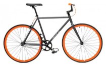 Critical Cycles Fixed-Gear Single-Speed Bicycle - Gray+Orange