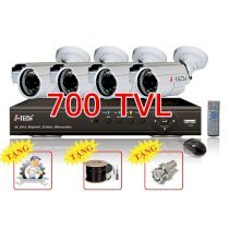 Bộ 4 camera I-Tech TCX-T20K + đầu ghi IT-9004