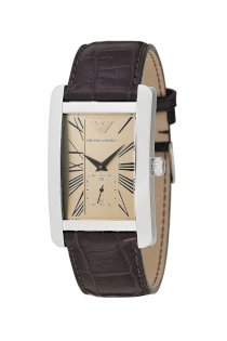 Đồng hồ Emporio Armani Watch, Men's Brown Leather Strap AR0154