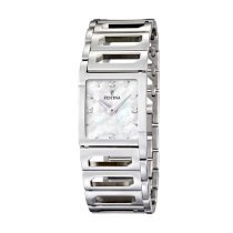Festina Women's Dame F16551/2 Silver Stainless-Steel Quartz Watch with Mother-Of-Pearl Dial