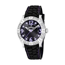 Festina Women's F16541/8 Black Polyurethane Quartz Watch with Black Dial