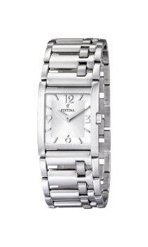 Festina Women's Dame F16550/2 Silver Stainless-Steel Quartz Watch with Silver Dial