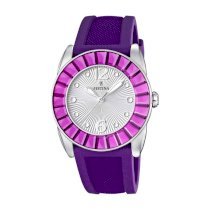 Festina F16540/6 Dream Women's Silver Dial Purple Rubber Band Analog Watch