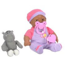 You and Me 9 inch Baby Doll with Plush Pet - Caucasian with Hippo