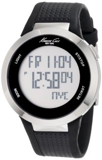 Kenneth Cole New York Unisex KC1697 Digital Silver Screen Dial Watch