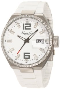 Kenneth Cole New York Men's KC4811 Classic White Dial & Silicone Link Bracelet Watch