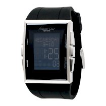 Kenneth Cole New York Men's KC1583 Digi-Tech Digital Black Rubber Watch