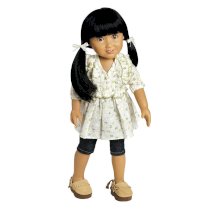 18 inch Play Doll Adora Friends - Jasmine, Medium Skin/Black Hair