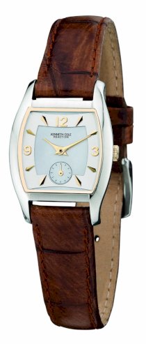 Kenneth Cole Women's KC2387 Brown Leather Quartz Watch with Mother-Of-Pearl Dial