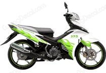 Dán decal xe Exciter Green Fire
