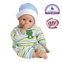 Adora Baby Doll - 13 inch PlayTime™- Baby Boy Light Brown Skin/Brown Eyes with Open/Close Eyes