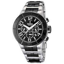 Festina Men's Ceramic F16576/2 Two-Tone Ceramic Quartz Watch with Black Dial