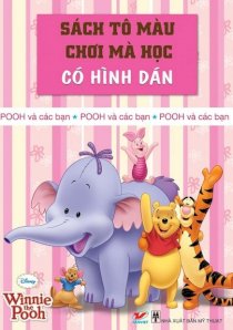 Sách tô màu gấu Pooh - Pooh và các bạn (Khổ lớn)