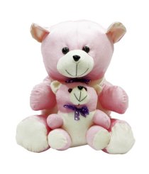 A-Maze Pink Mum & Baby Teddy Set (69 cm & 30 cm)