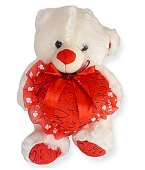 IGB Gift of Heart White Teddy - 30 cm