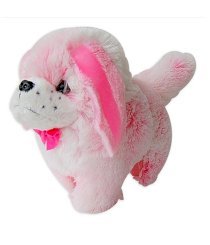 Tokenz A Dog with Pink Ears Stuffed Animal - 25 cm