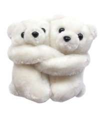 Tickles Cuddling Teddies Soft Toy (White) - 11 cm