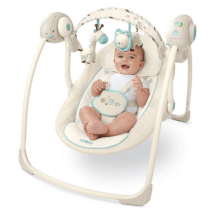 Ghế cho bé ăn bột Bright Starts - Biscotti Baby, có chức năng massage, đồ chơi và phát nhạc