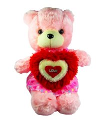 Tickles I love You Pink & Red Teddy with Heart - 30 cm