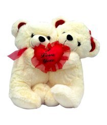 Cream Couple Teddy Bear- 30 cm