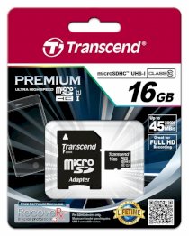 Transcend Premium UHS-I MicroSDHC 16GB (Class 10)