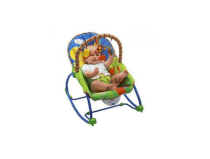 Ghế cho bé ăn bột Fisher Price Lady Bug, có chức năng massage, bập bênh và đồ chơi, màu xanh 