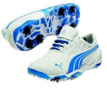 Puma Men's BioFusion Golf Shoes - White/Blue Aster
