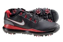 Nike Men's TW14 Spiked Golf Shoes - Black/Reflective Silver/Metallic Dark Gray
