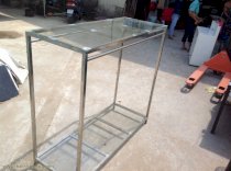 Kệ kiếng inox 55x1m2 ( Cao 1m3) - 6747