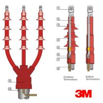 Đầu cáp 3M co nhiệt 35KV ngoài trời MHO 3x240mm2